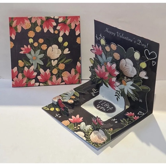 NEW ~SET OF 8~ Different ~Valentine’s  Day ~POP UP CARDS~ HEARTS FLOWERS ~SEALED - Picture 12 of 16